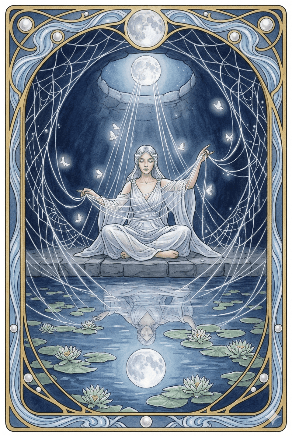 靈魂原型塔羅牌:月井織夢 (DALT) — 在最安靜的地方,編織最深的理解。