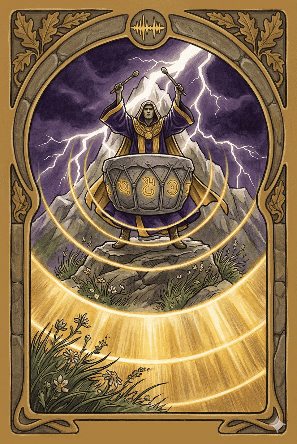 靈魂原型塔羅牌:雷鼓共鳴 (RALE) — 你的存在是一面鼓,敲醒所有假裝沒事的人。